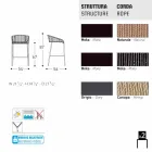 Varaschin Cricket afføring moderne have aluminium, 2 stk Viadurini