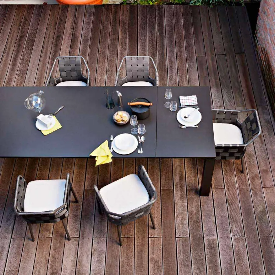 Varaschin Dolmen havebord udvides op til 380 cm Viadurini