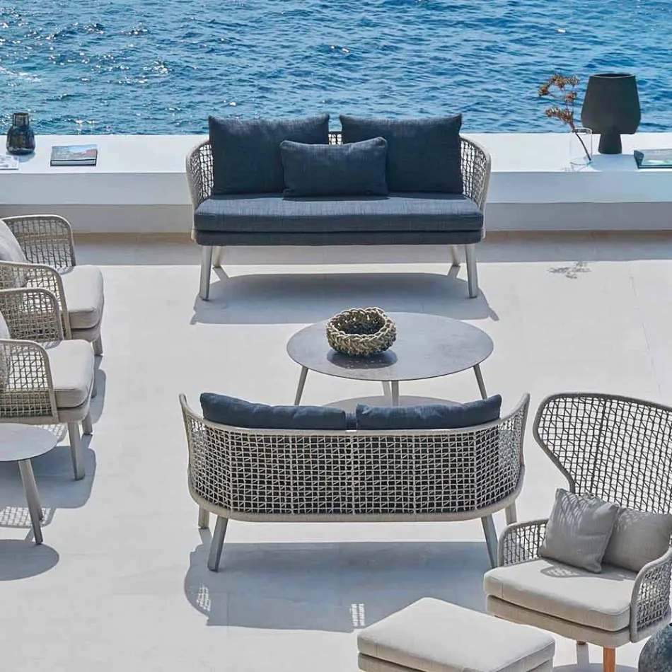 Varaschin Emma moderne to-personers polstrede have sofa Viadurini