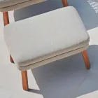 Varaschin Emma design udendørs fodstøtte i polstret stof Viadurini