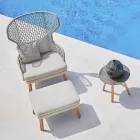 Varaschin Emma design udendørs fodstøtte i polstret stof Viadurini