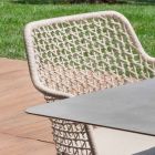 Varaschin Emma moderne udendørs lænestol i stof og aluminium Viadurini