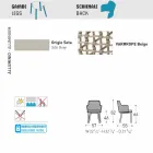 Varaschin Emma moderne udendørs lænestol i stof og aluminium Viadurini