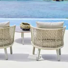 Varaschin Emma haven lænestol betrukket med stof og metal Viadurini