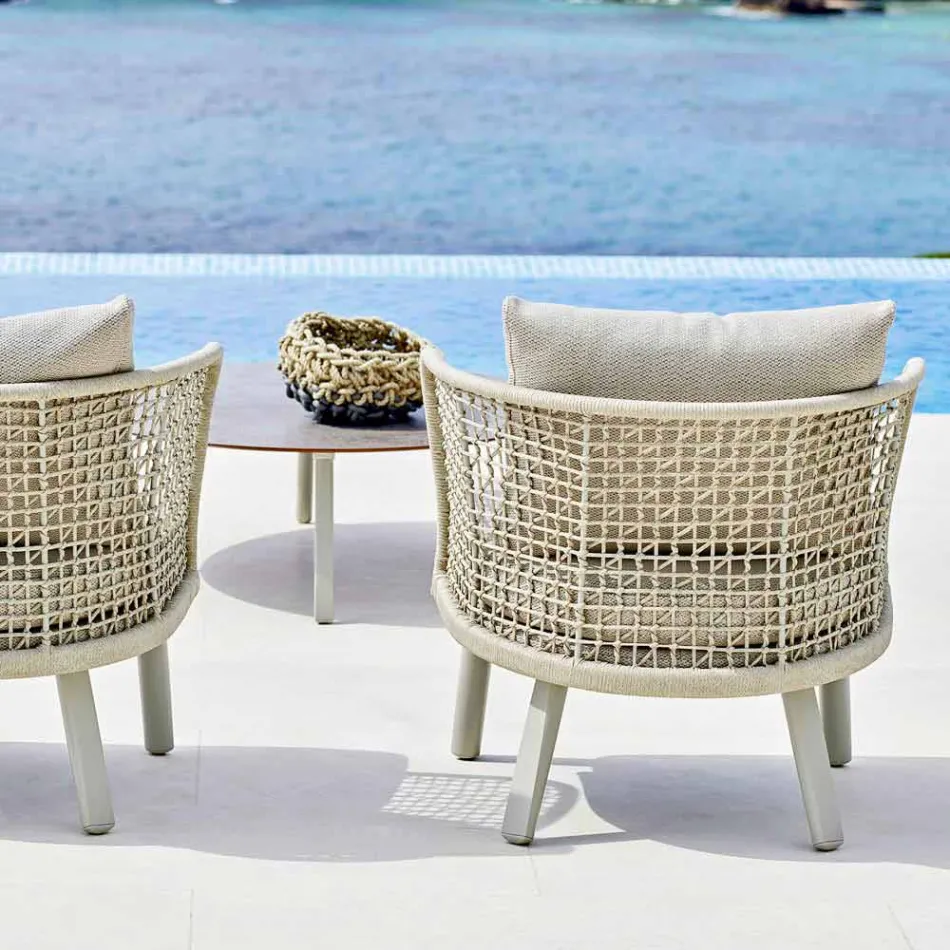 Varaschin Emma haven lænestol betrukket med stof og metal Viadurini