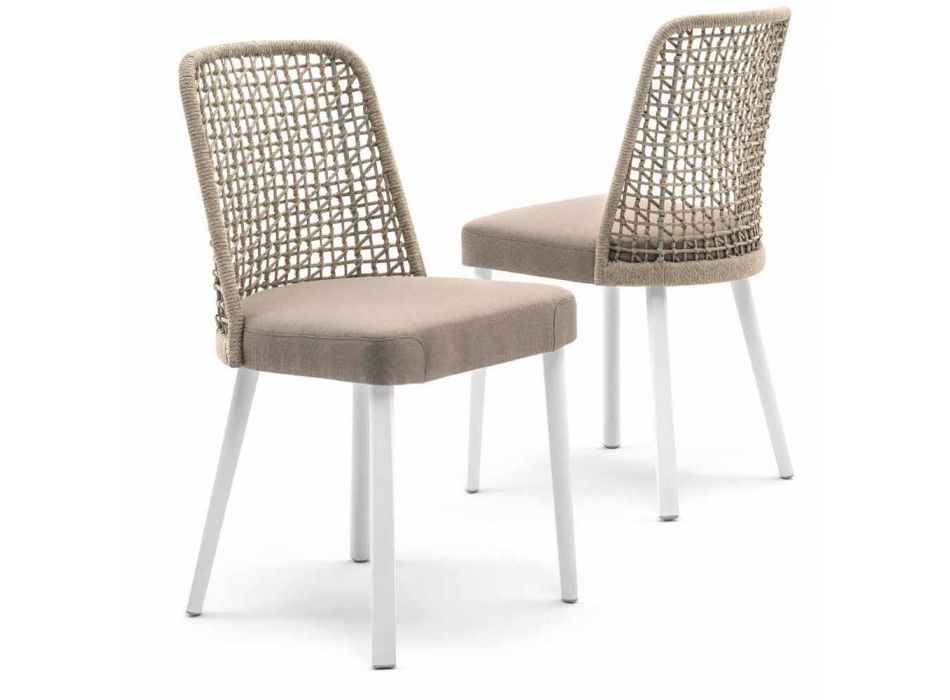 Varaschin Emma design udendørs stol i stof og aluminium Viadurini