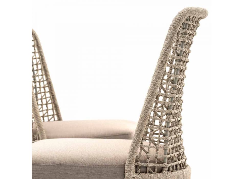 Varaschin Emma design udendørs stol i stof og aluminium Viadurini