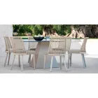 Varaschin Emma design havestole i stof og aluminium Viadurini