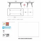 Varaschin Link bord havebord med ben af ​​teaktræ, H65 cm Viadurini