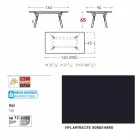 Varaschin Link bord havebord med ben af ​​teaktræ, H65 cm Viadurini