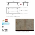 Varaschin Link bord havebord med ben af ​​teaktræ, H65 cm Viadurini