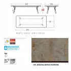 Varaschin Link bord havebord med ben af ​​teaktræ, H65 cm Viadurini