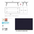 Varaschin Link bord havebord med ben af ​​teaktræ, H65 cm Viadurini