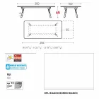 Varaschin Link bord havebord med ben af ​​teaktræ, H65 cm Viadurini