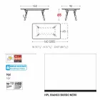 Varaschin Link bord havebord med ben af ​​teaktræ, H65 cm Viadurini