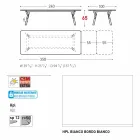 Varaschin Link tabel H 65 cm haven udvides op til 350 cm Viadurini