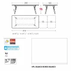 Varaschin Link haven udtræksbord med ben af ​​teaktræ, H75 cm Viadurini