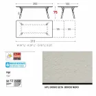 Varaschin Link haven udtræksbord med ben af ​​teaktræ, H75 cm Viadurini