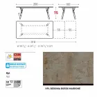 Varaschin Link haven udtræksbord med ben af ​​teaktræ, H75 cm Viadurini