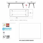 Varaschin Link haven udtræksbord med ben af ​​teaktræ, H75 cm Viadurini