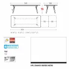 Varaschin Link haven udtræksbord med ben af ​​teaktræ, H75 cm Viadurini