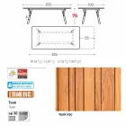 Varaschin Link haven udtræksbord med ben af ​​teaktræ, H75 cm Viadurini