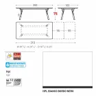 Varaschin Link haven udtræksbord med ben af ​​teaktræ, H75 cm Viadurini