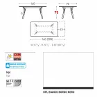 Varaschin Link haven udtræksbord med ben af ​​teaktræ, H75 cm Viadurini