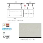 Varaschin Link moderne design udtrækbart havebord, H 73,2 cm Viadurini