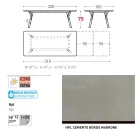 Varaschin Link moderne design udtrækbart havebord, H 73,2 cm Viadurini