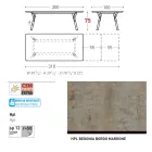 Varaschin Link moderne design udtrækbart havebord, H 73,2 cm Viadurini