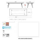 Varaschin Link moderne design udtrækbart havebord, H 73,2 cm Viadurini