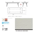 Varaschin Link moderne design udtrækbart havebord, H 73,2 cm Viadurini