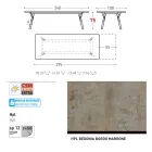 Varaschin Link moderne design udtrækbart havebord, H 73,2 cm Viadurini