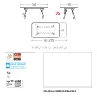 Varaschin Link moderne design udtrækbart havebord, H 73,2 cm Viadurini