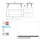 Varaschin Link moderne design udtrækbart havebord, H 73,2 cm Viadurini