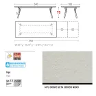 Varaschin Link moderne design udtrækbart havebord, H 73,2 cm Viadurini