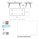 Varaschin Link moderne design udtrækbart havebord, H 73,2 cm Viadurini