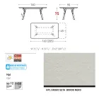 Varaschin Link moderne design udtrækbart havebord, H 73,2 cm Viadurini