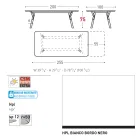 Varaschin Link moderne design udtrækbart havebord, H 73,2 cm Viadurini