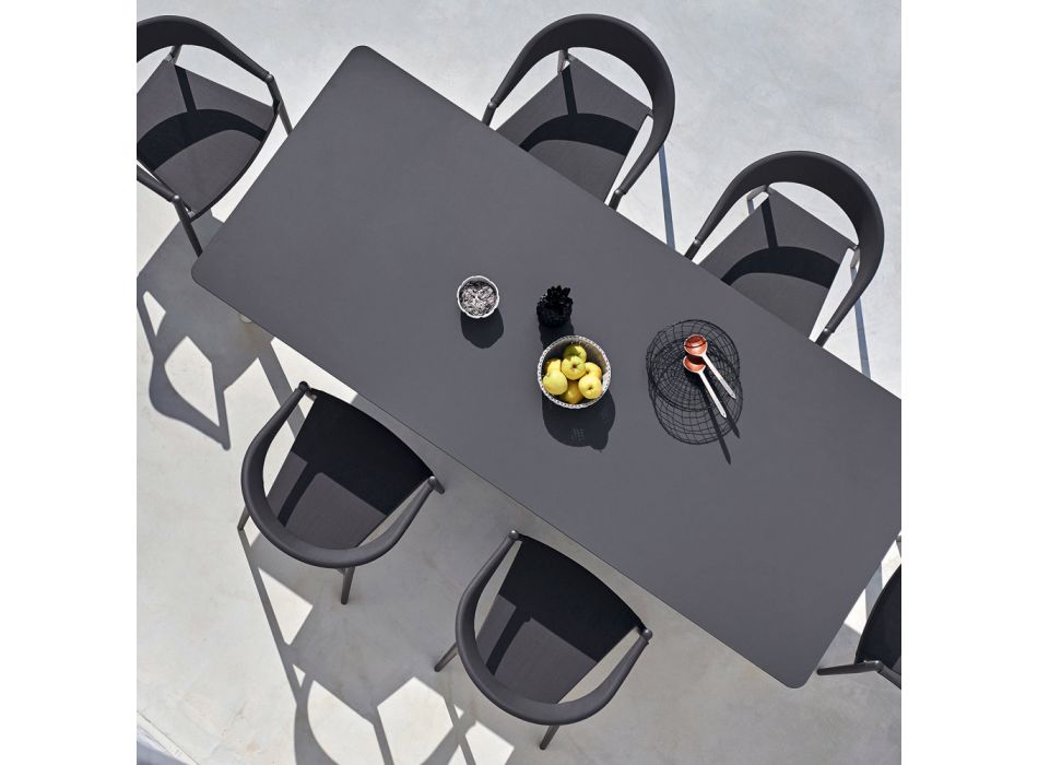 Varaschin Link moderne design udtrækbart havebord, H 73,2 cm Viadurini