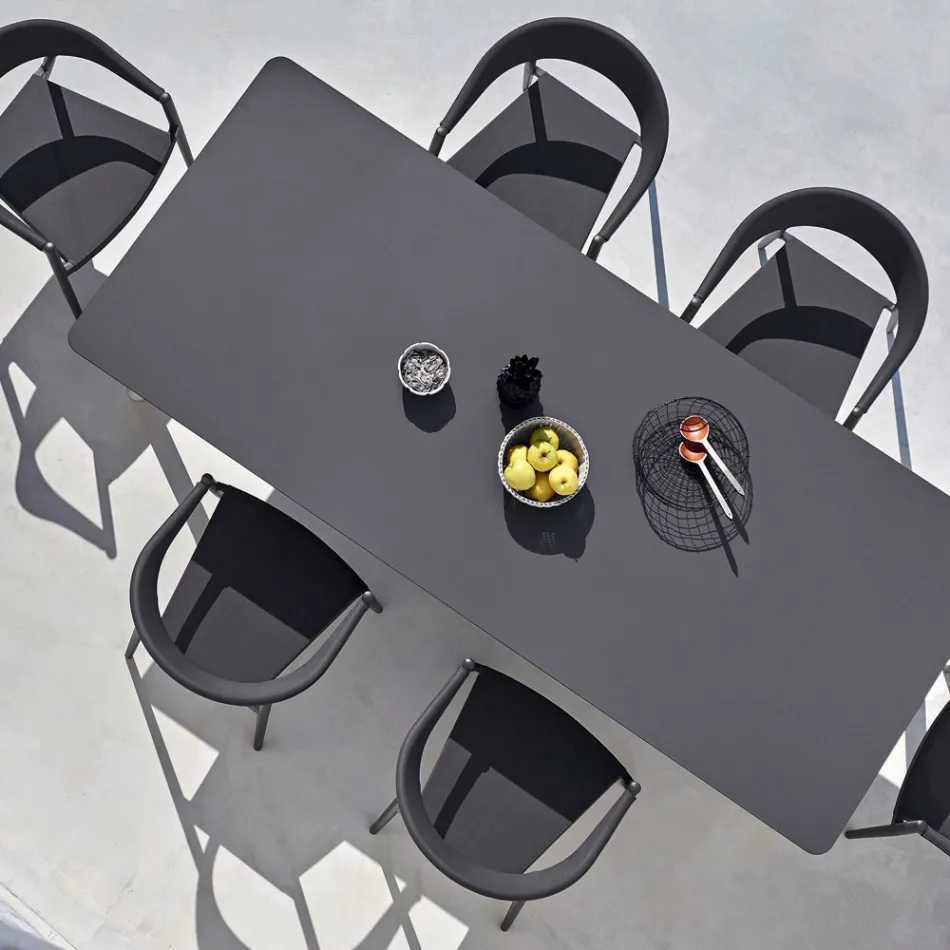 Varaschin Link moderne design udtrækbart havebord, H 73,2 cm Viadurini