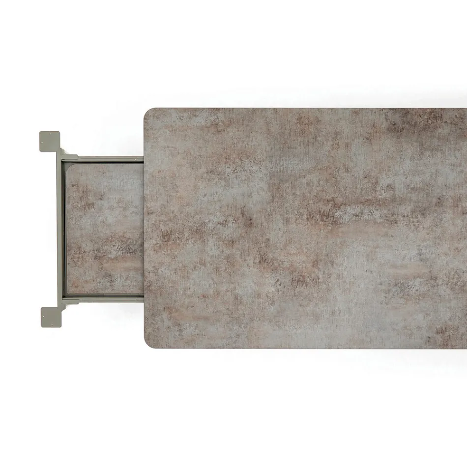 Varaschin Link moderne design udtrækbart havebord, H 73,2 cm Viadurini