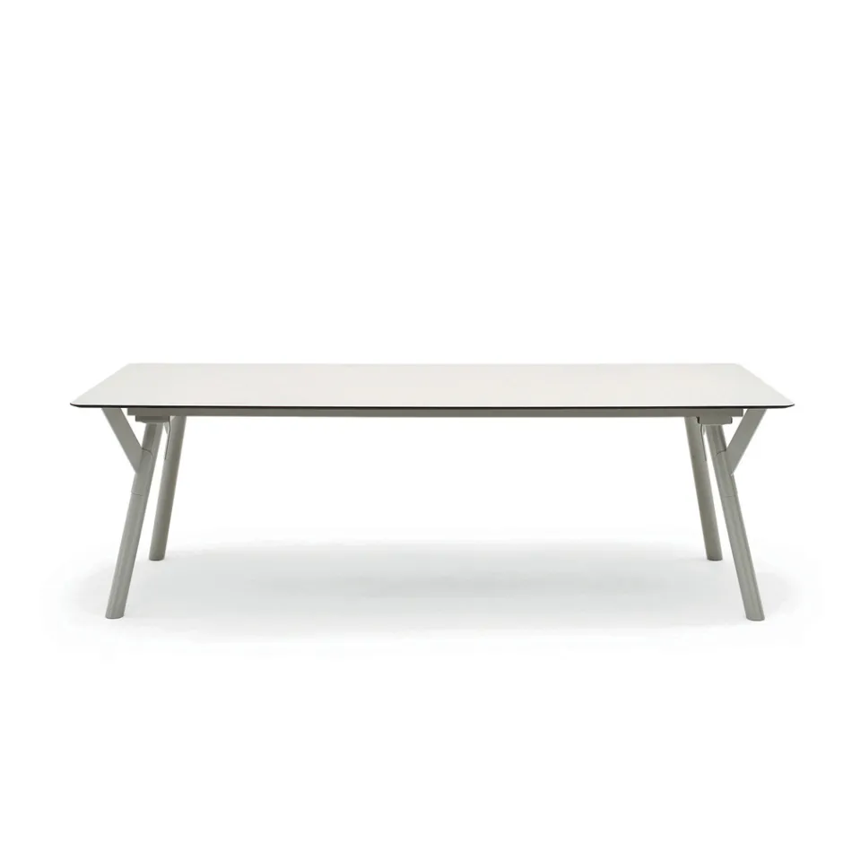 Varaschin Link moderne design udtrækbart havebord, H 73,2 cm Viadurini