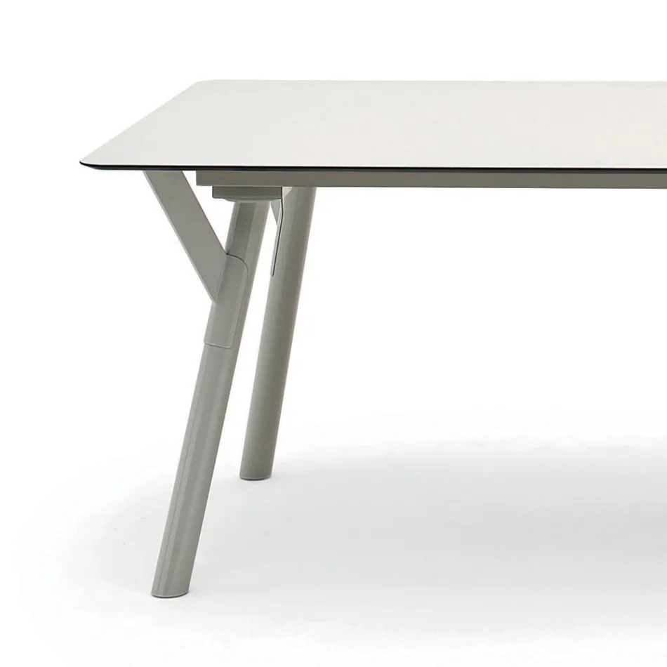 Varaschin Link moderne design udtrækbart havebord, H 73,2 cm Viadurini