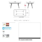 Varaschin Link moderne design udtrækbart havebord, H 73,2 cm Viadurini