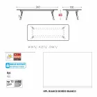 Varaschin Link havebord med teak træ ben, H 65 cm Viadurini