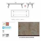 Varaschin Link havebord med teak træ ben, H 65 cm Viadurini