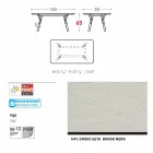 Varaschin Link havebord med teak træ ben, H 65 cm Viadurini