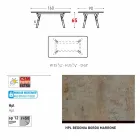 Varaschin Link havebord med teak træ ben, H 65 cm Viadurini